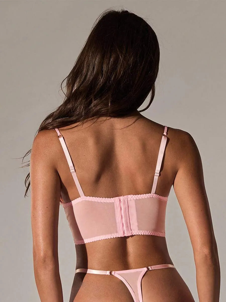 Rožinis apatinio trikotažo komplektas ANTONY