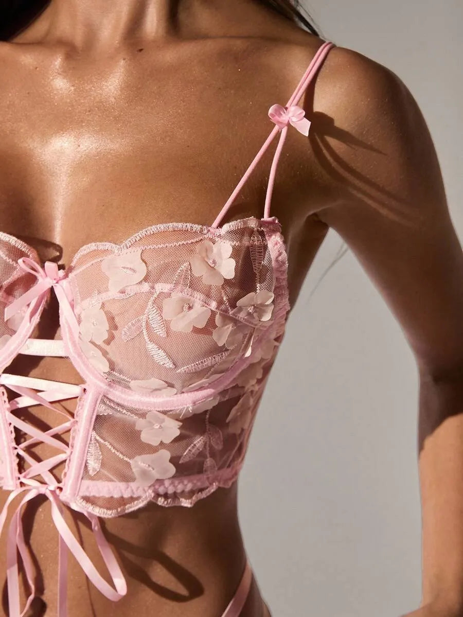 Rožinis apatinio trikotažo komplektas ANTONY