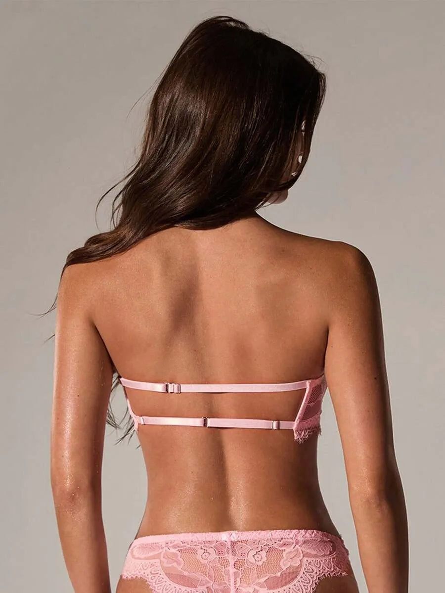 Rožinis apatinio trikotažo komplektas BLERIM