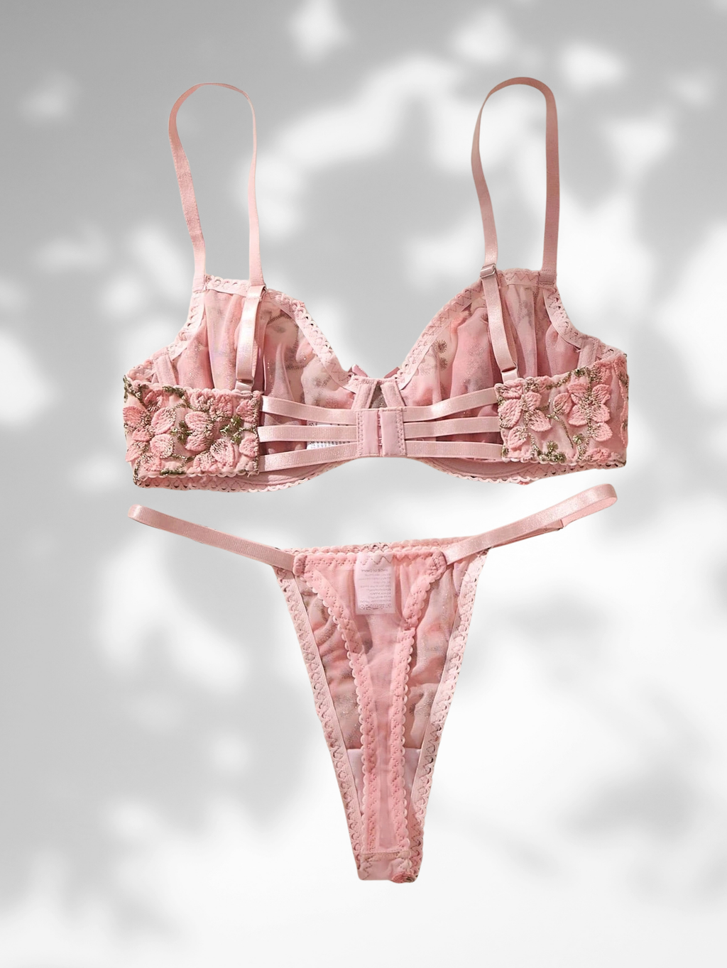 Rožinis apatinio trikotažo komplektas FRANCESKA