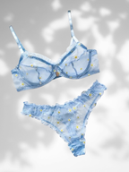 Melsvas apatinio trikotažo komplektas IRINI