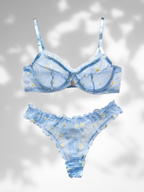 Melsvas apatinio trikotažo komplektas IRINI