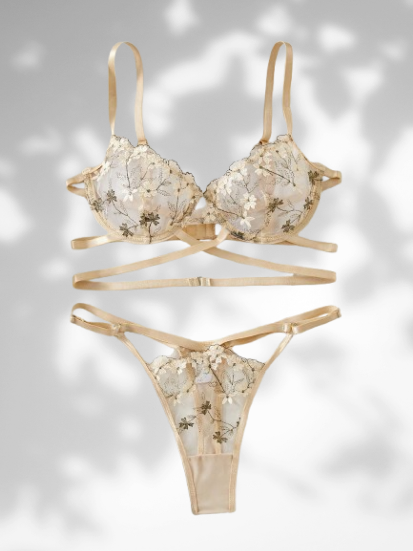 Kreminis apatinio trikotažo komplektas LORENA