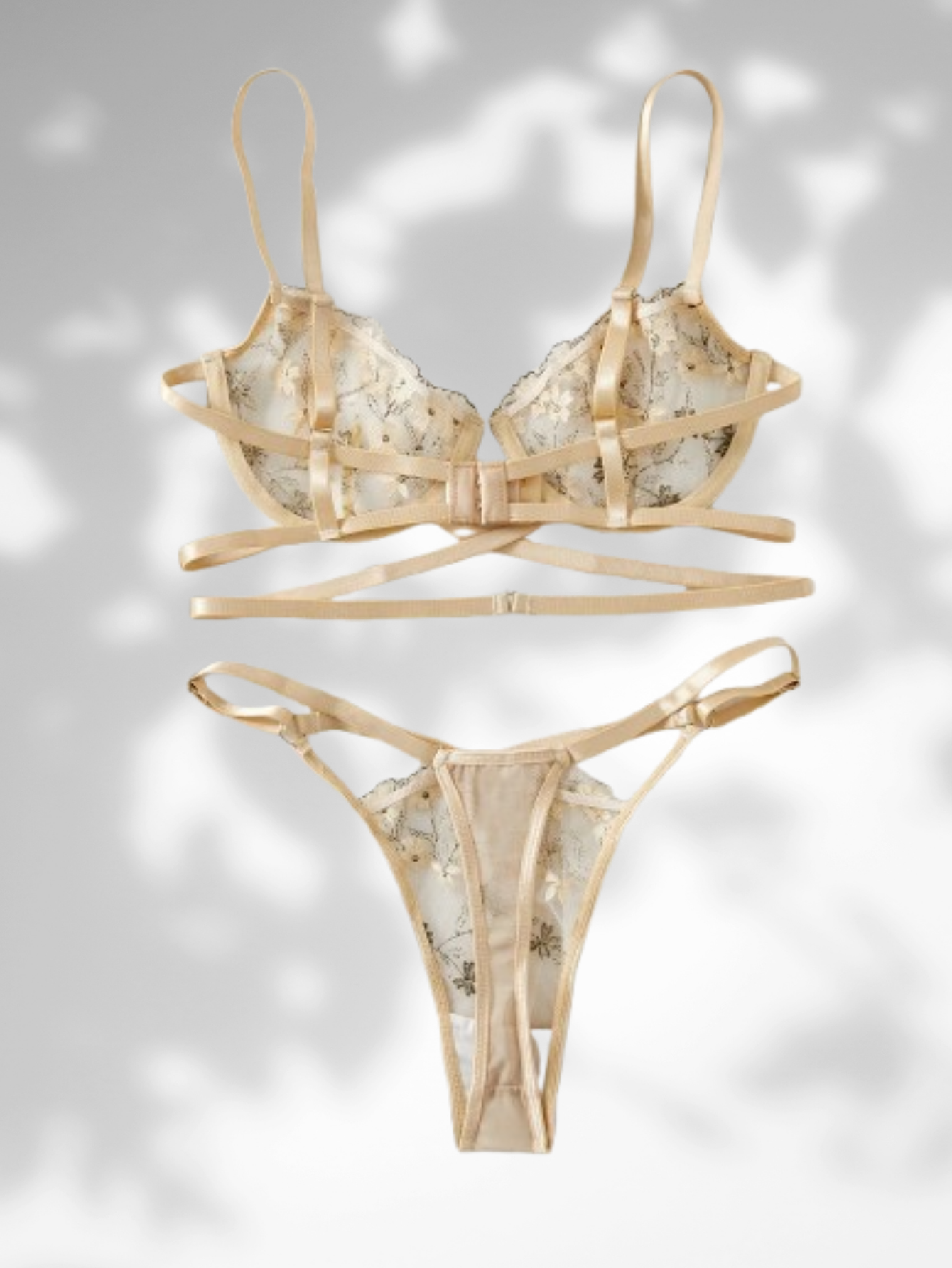 Kreminis apatinio trikotažo komplektas LORENA